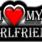 ProSticker 218 (One) 4" X 7" Harmony Series I Love My Girlfriend Heart Decal Sticker