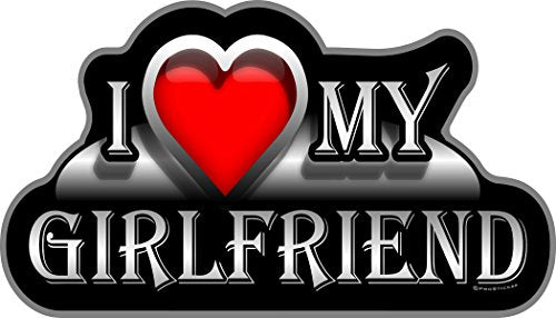 ProSticker 218 (One) 4" X 7" Harmony Series I Love My Girlfriend Heart Decal Sticker