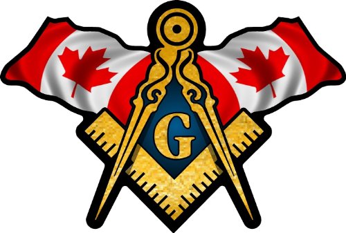 ProSticker 088 (One) 3" X 5" Masonic Series Canadian Flag Masonic Decals Sticker