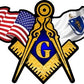 ProSticker 056 (One) 3" X 5" Masonic Series American & Massachusetts Flag Compass Square Decal Sticker
