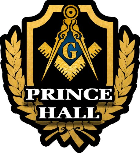 ProSticker 103 (One) 4" Masonic Series "Prince Hall" Freemason Compass Decal Sticker