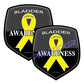 Bladder Cancer Awareness Ribbon Decal (One) 3" 2 Pack ProSticker 2503 2PK