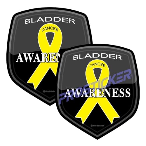 Bladder Cancer Awareness Ribbon Decal (One) 3" 2 Pack ProSticker 2503 2PK