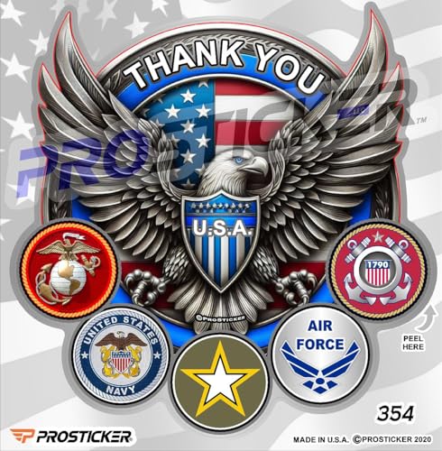 Thank You All Military Branches Decal ProSticker 354