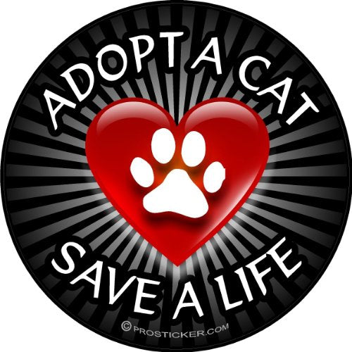 ProSticker 2145 (One) 4" Harmony Series Adopt a Cat Save a Life Decal Sticker