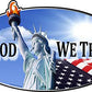 ProSticker 901.2 (Two Pack) 2"X 3.5" American Pride Series in God We Trust Statue of Liberty Decal Sticker