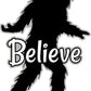 ProSticker 2154 (One) 4.5" Outdoor Series Believe Bigfoot Sasquatch Decal Sticker